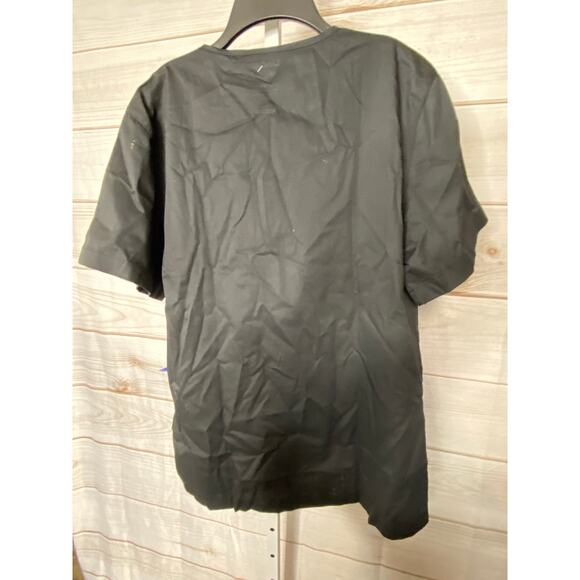 Brand New Landau Women's Size SML Unisex Black Short Sleeve Scrub Top - Picture 3 of 5